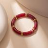 Vintage Acrylic Bamboo Beads Bracelet For Women Multi Color Stretchy Resin Girls Charm Couple Bangles Gift Men Jewelry