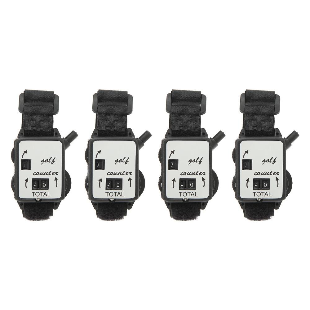 4pcs Manual Counting Dial Score Keeper Easy-Press Button Wristband Counter Sports Training