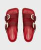 Marine Serre (M) Men'S Lizard Printed Leather Ms Slide Red Lizard Printed Leather Ms Slide Rd10 Red