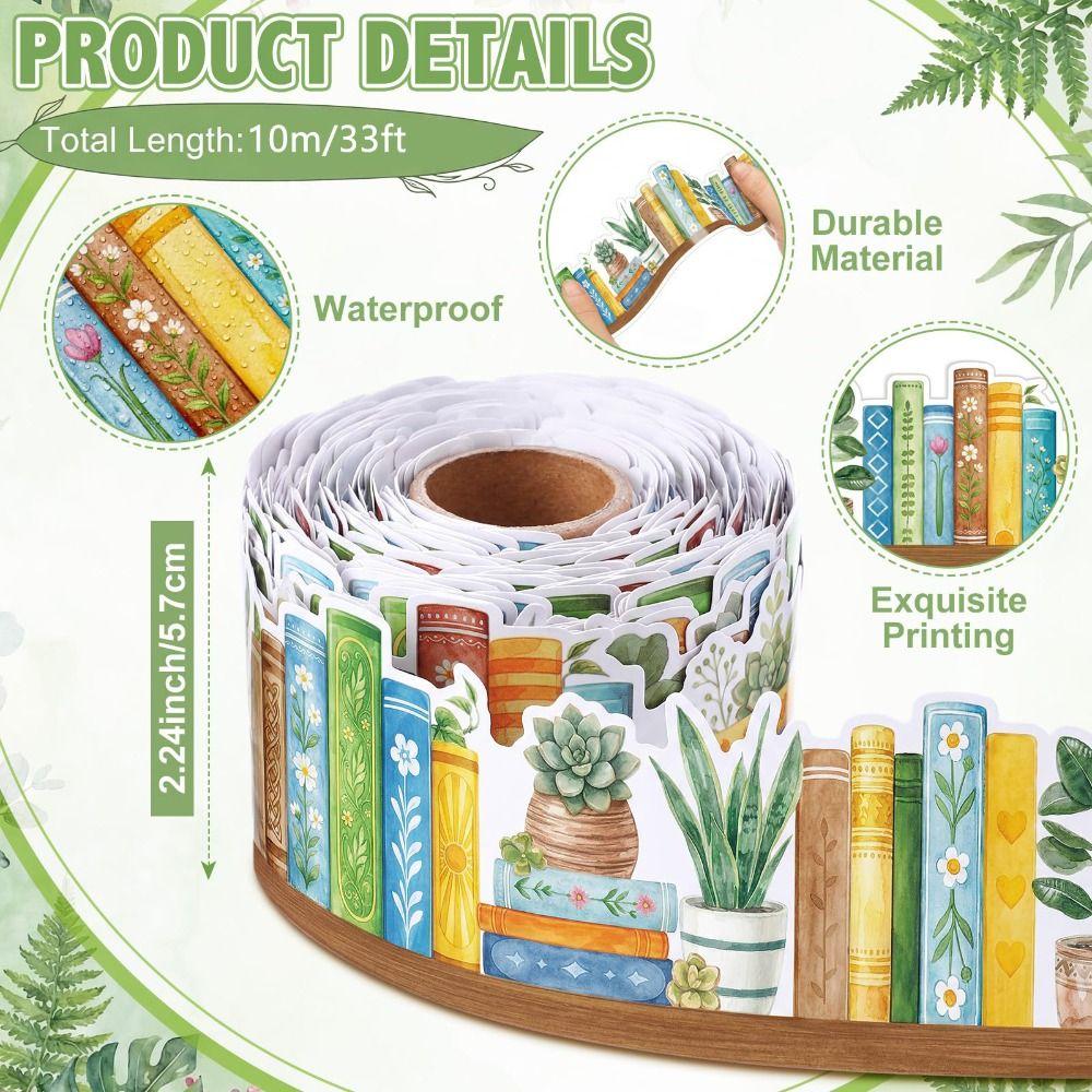Self Adhesive Blackboard Border Sticker 10m/roll Wall Border Sticker Library Decor