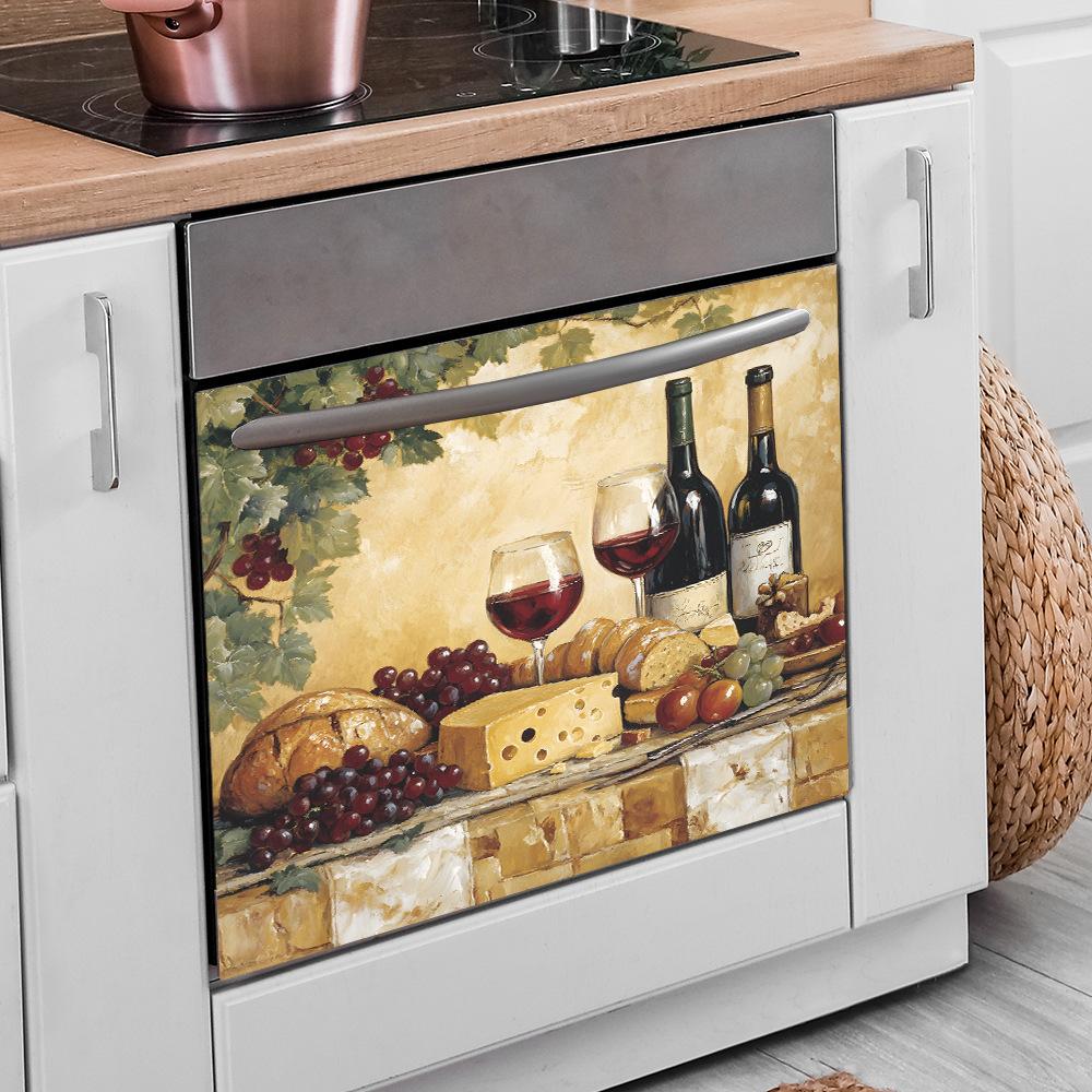 Еда и вино Стол Плакат Кухня Ресторан Варочная панель Фон Ландшафтный дизайн Декоративные наклейки