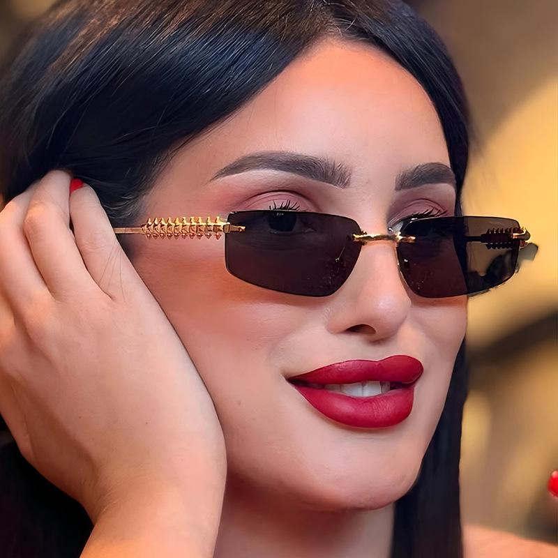 Металлические солнцезащитные очки без оправы для женщин и мужчин, винтажные, роскошный бренд, дизайнерские, для активного отдыха, путешествий, популярные, UV400