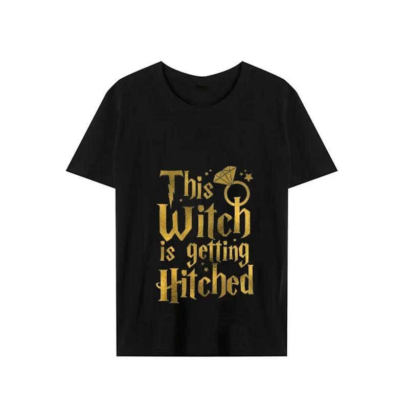 Casual Short Sleeve Tops for Women T Shirt Lady Fashion Summer Funny Witch Themed Hen Party Women Tshirts Team Bride Tee