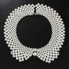 Ethnic Braided Pearl Fake Collar Standing Beads Detachable Female Party Bridal Dress Decoration