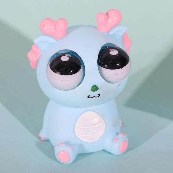 Popping Eye Dragon Squeeze Toy Anxiety Stress Relief Sitting Cartoon Dragon Pinch