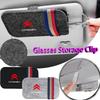 URXE5 1pc Felt Car Sunglasses Organizer Bag Eyeglass Storage Clip For Citroen C1 C2 C3 C4 C4L C6 C5 VTS DS5 Auto Accessories Styling