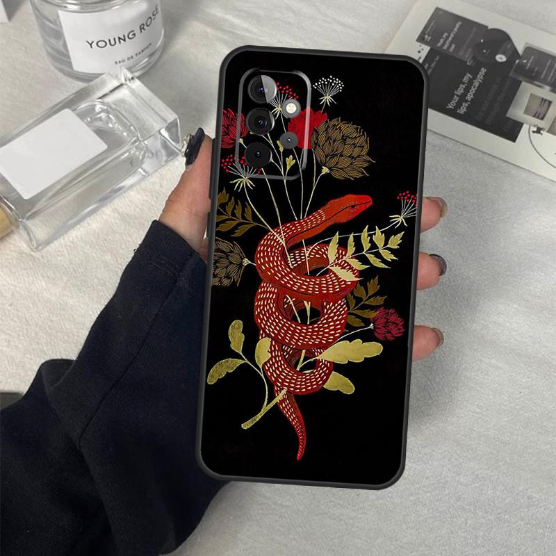 Чехол-цветок змеи для Samsung Galaxy A06 A16 A26 A36 A56 A53 A32 A52 A33 A13 A55 A35 A15 A14 A34 A54 A17