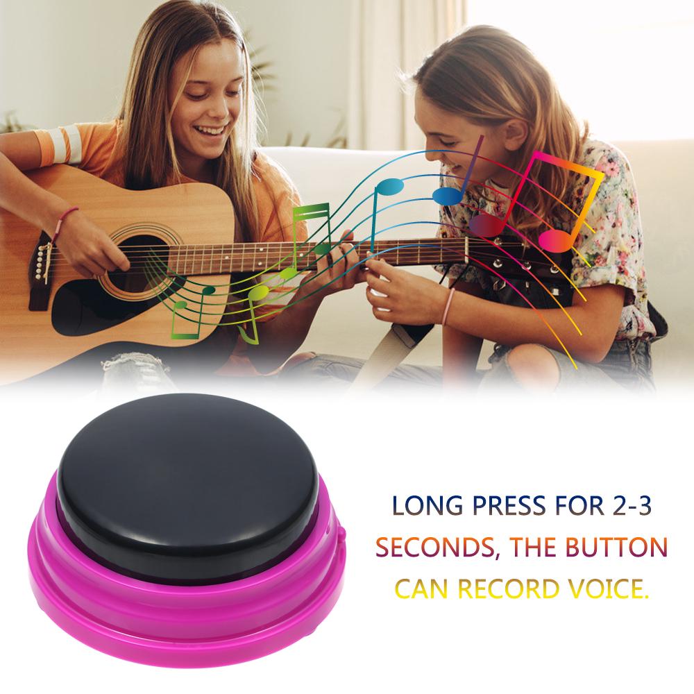 Recordable Talking Button Voice Recording Sound Button for Kids Interactive Toy Answering Buttons