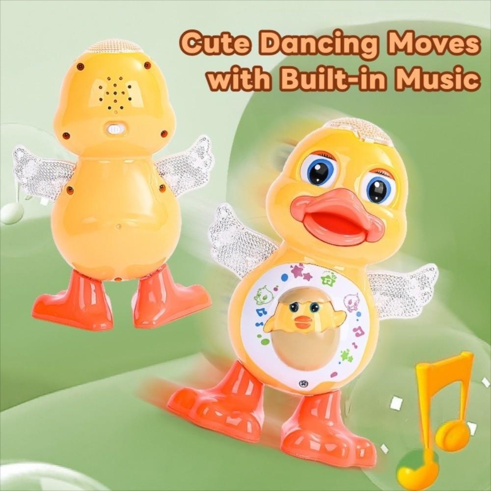 Singing Electric Dancing Duck Toy Plastic Walking Dancing Duck  Desktop Ornament