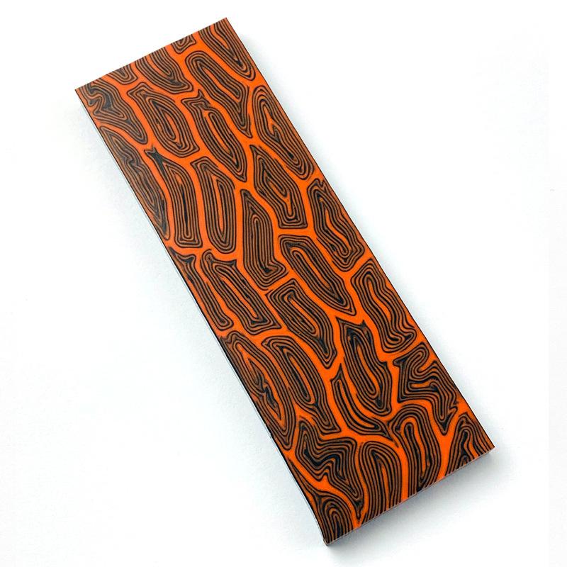 4 Colors 270X45X8MM Damascus Pattern Knife Tools Handle Scale DIY Making G10 Composite Material Material Board Plate