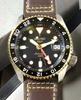 Seiko 5Sports SSK036K1 Механические GMT Мужские часы с коричневым кожаным ремешком SSK036