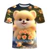 2024 Summer New Sweet Dog Series 3D Printed Short Sleeve Stylish Men and Women's Short Sleeve T-shirt Trendy