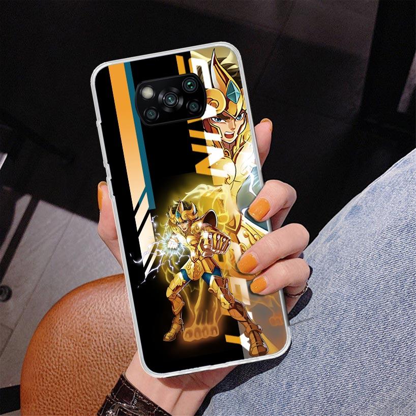 Чехол для телефона Saint Seiya Аниме для Xiaomi Poco X7 X6 X5 Pro F7 Ultra Redmi 15C 15 13C 13 12C 12 10 10A 10C 9 9A 9C 9T Обложка Poco X