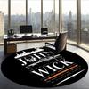 Баба-Яга Джон Уик (1) Круглый офисный ковер Декоративный напольный ковер для офиса, спальни, гостиной и домашнего пространства