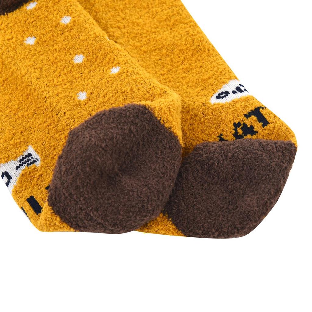 Stylish and cute boucle socks for featuring a Matilda Perfect for nursery Product women, print. teachers. code 23-6724 (#1/MU Mustard).