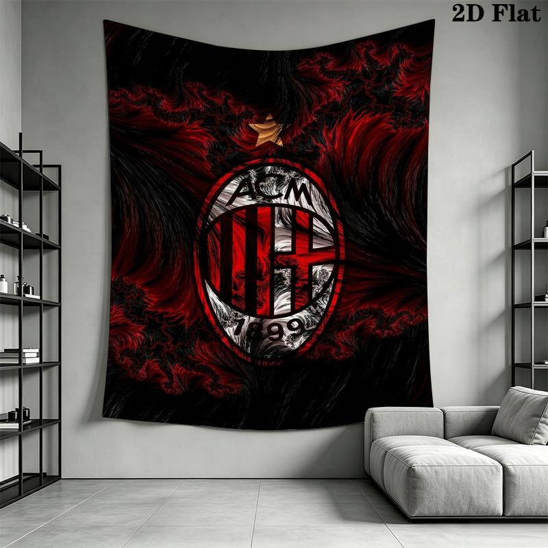 Llx0916 Гобелен AC Milan Эстетичный настенный подвес Печатная ткань Одеяло Декоративные гобелены для спальни гостиной Домашний декор