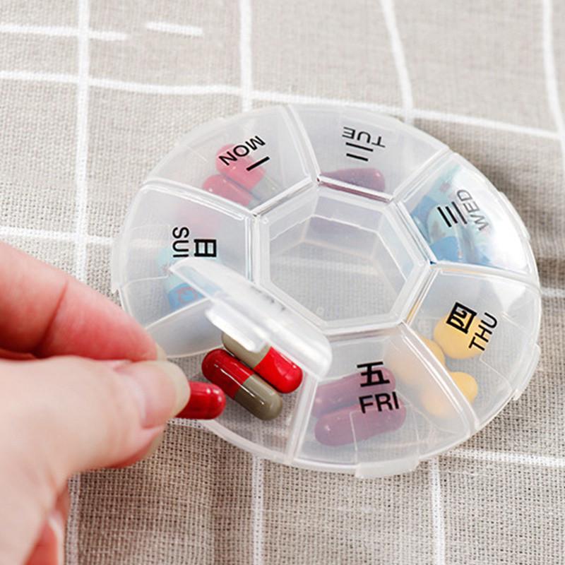 7-дневный мини-еженедельный отсек для таблеток, безопасный для хранения лекарств, тайник для путешествий, сортировка планшетов