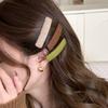 2Pcs Korean Elegant Woolen Hair Clip Simple Style Bb Clip Solid Autumn And Winter Hair Accessories