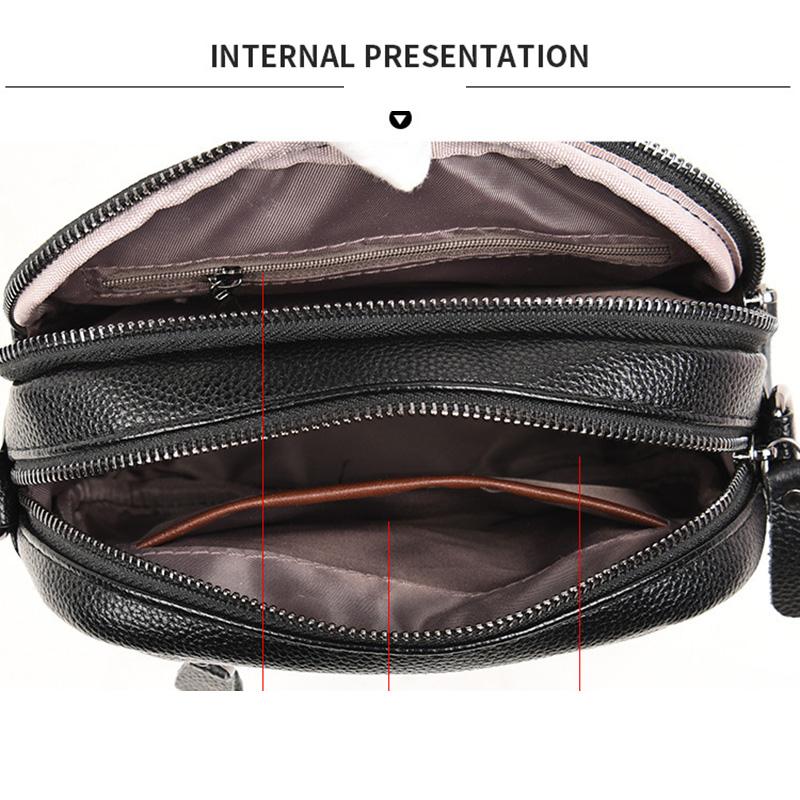 Женская сумка кроссбоди, Водостойкая однотонная квадратная сумка на плечо, Трехслойная застежка-молния, Кошелек-клатч для телефона для женщин