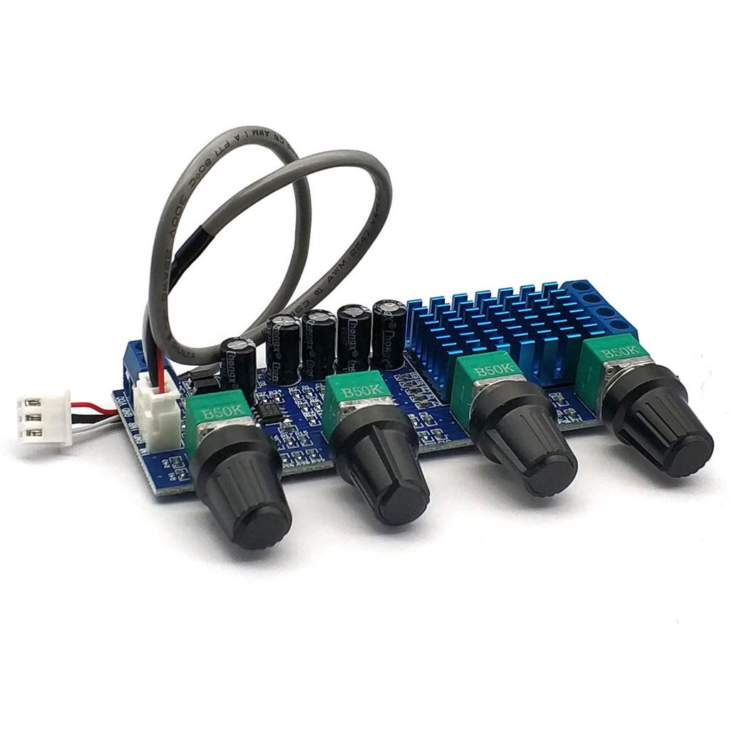 DC 12V 24V 80W X 2 Двухканальный цифровой аудио TPA3116 D2 Регулировка высоких и низких частот Предустановленная плата предусилителя Amplificador