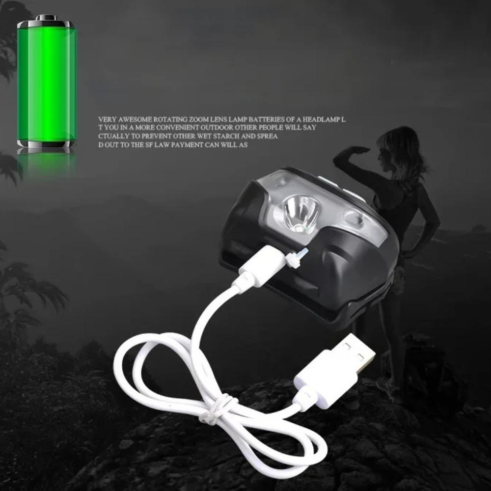 Мощный светодиодный налобный фонарь с датчиком, USB-перезаряжаемый, водонепроницаемый, для кемпинга, рыбалки, фонарь