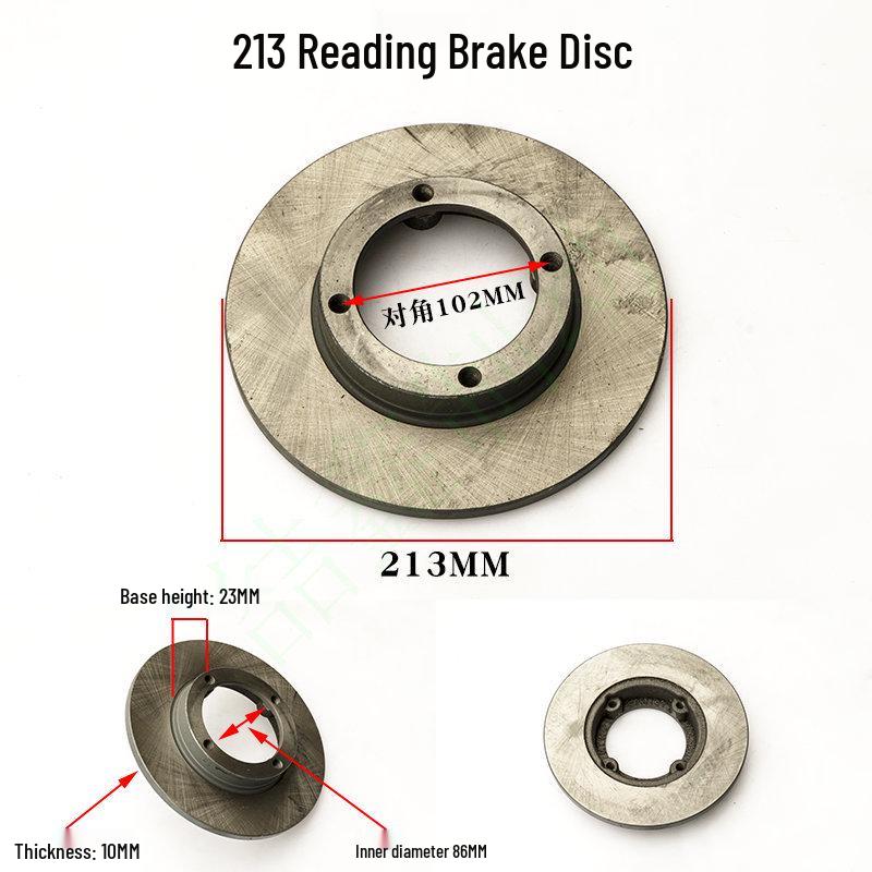 Electric Tricycle Front Axle Disc Brake Assembly with Master Cylinder