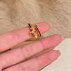 Fashion Design Good Luck Zodiac Horse Ring Cartoon Red Style New Year Rings Adjustable Shiny Opening Ring Women Men