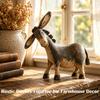 Rustic Farmhouse Donkey Resin Statue Handcrafted Country Animal Figurine Tabletop Home Decor Ornament