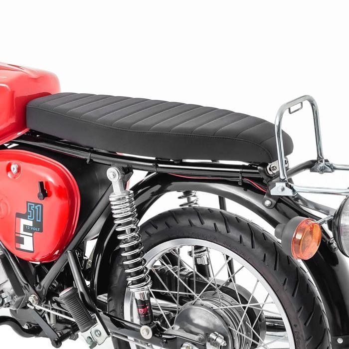 Selle plate compatible avec Simson S50 S51 S70 Craftride VS1 Siège noir