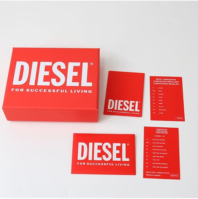 Diesel X09692 P5587 T8013 кожаный кошелек с логотипом COIN S 3D [DIESEL] BI-FOLD [Товар]