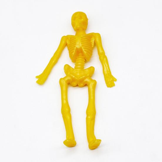 10/20/30Pcs Halloween Skeleton Stretch Toy Anxiety Stress Relief Portable Soft TPR High Elastic Colorful Skeleton Toy Party Favors Supplies