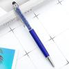 100 шт./Лот 2 в 1 Кристальная Металлическая Шариковая Ручка Модная Креативная Со Стилусом Сенсорная Ручка Бесплатный Индивидуальный Логотип Имя Адрес Веб-сайта