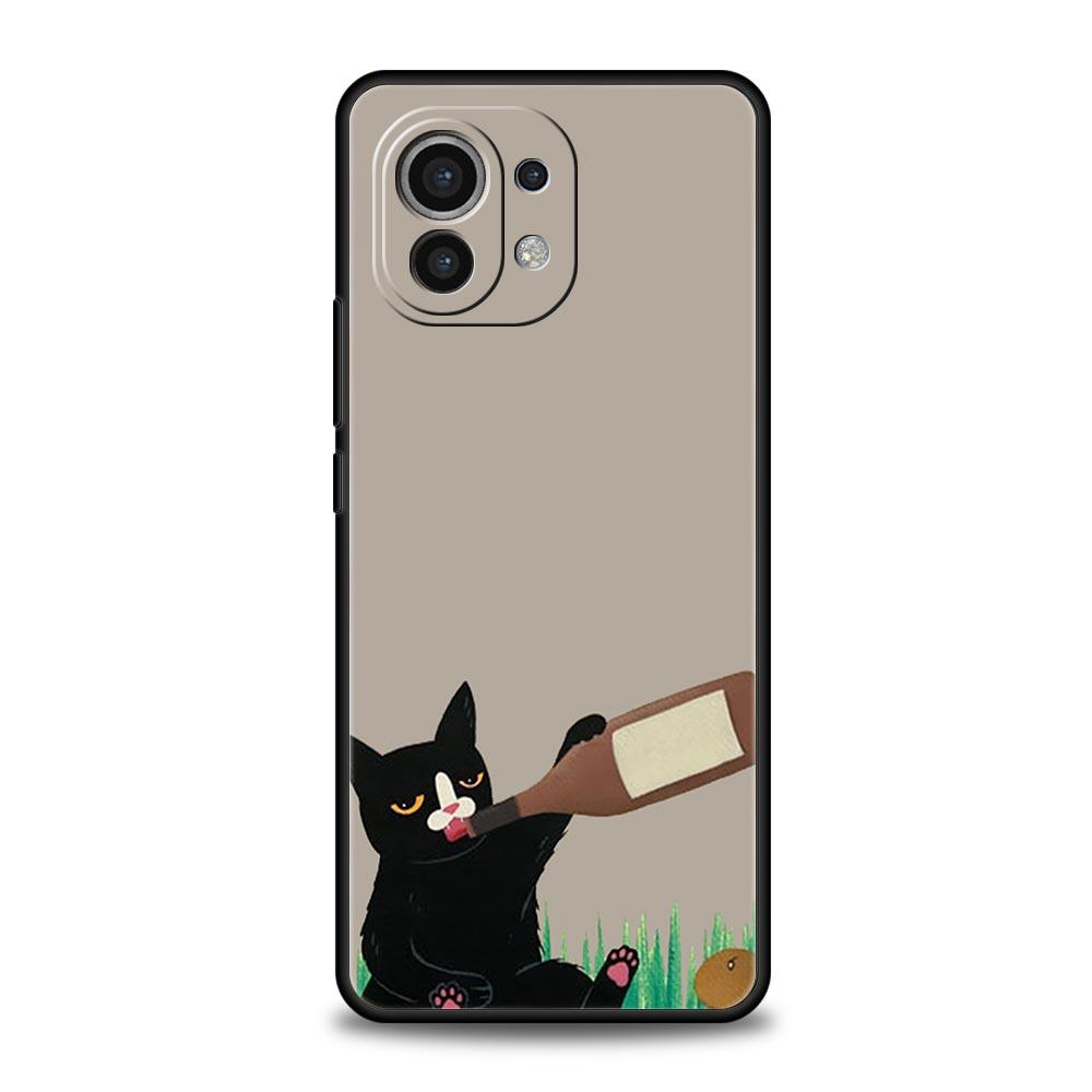 Милый кот Играет Веселый Чехол для Телефона Для Xiaomi Mi 17 15T 15 14 14T 13T 12T Pro 12 13 Lite 5G 11T Poco X6 X7 X5 Pro Мягкий Чехол