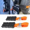 Tire Chain Straps 1 PCs Off-Road Escape Tool For Snow Mud Ice Durable PU Anti-Skid Car Tire Traction Blocks Emergency Snow Mud Sand