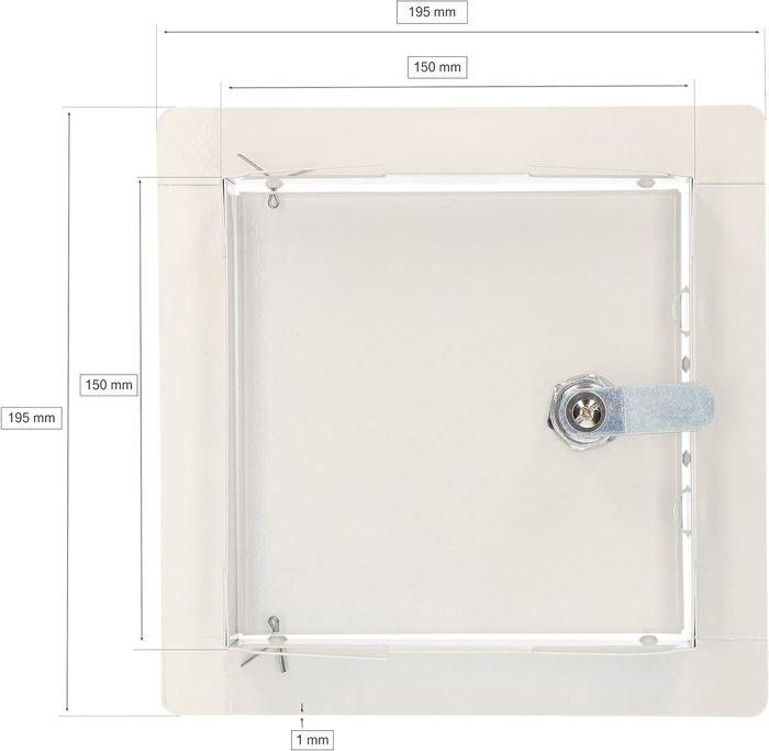 Ревизионный люк - KOTARBAU - 15 x 15 см - Металл - Белый - Легкий доступ