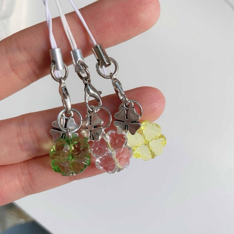 Ручная работа Четырехлистный клевер телефонный брелок стильный телефон цепочка мобильный аксессуар портативный брелок для модных женщин дамы