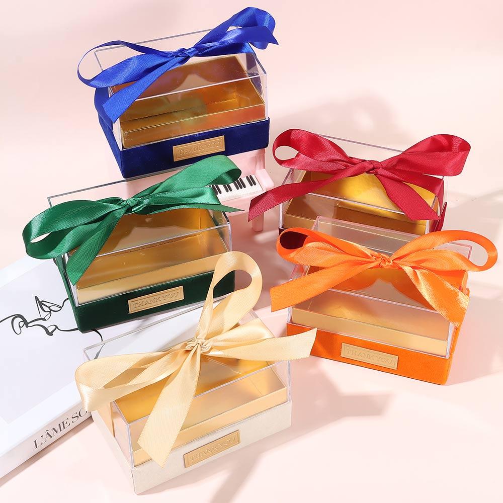 Acrylic Bow Present Box Light Luxury Valentine's Day Gift Box Wedding Hand Gift Box