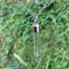 Stainless Steel Glass Cremation Cylinder Tube Urn Pendant Memorial Necklace Ashes Holder Keepsake Cremation Jewelry