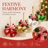 DIY Christmas Bell Pendant Double-Bell Xmas Bow Bell Hanging Decor  Fireplace Decor