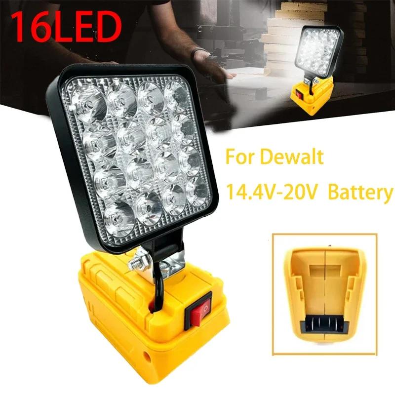 Для аккумулятора Dewalt 18V Li-ion Беспроводной светодиодный рабочий фонарь 3-дюймовый фонарик Портативная аварийная лампа-прожектор Кемпинговая лампа