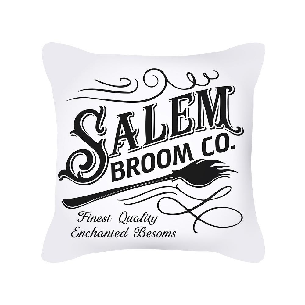 Halloween Cartoon Pumpkin Moon Bat House Decoration Pattern Pillowcase Bedroom Living Room Sofa Cinema Car Garden Pillowcase