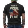 This Is My Pride Flag 4th Of July Patriotic USA Flag ON BACK T- Shirt