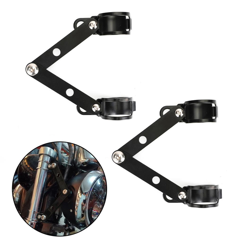 28mm-41mm Fork Black Headlight Mount Bracket Motorcycle Head Lamp Holder Adapter