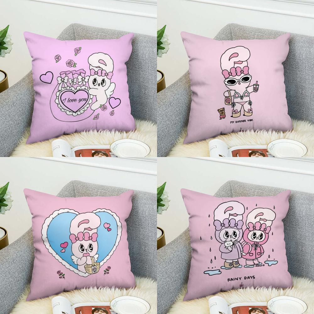 Cute EEsther Bunny Pillow Case For Car Sofa Decorative Home Doublesided Print Plush Square Throw Pillow Cushion Cover