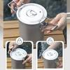 Camping Hiking Rice Cooker Outdoor Portable Picnic Cookware Stainless Steel Pot Multifunctional Travel Cooking Accessory