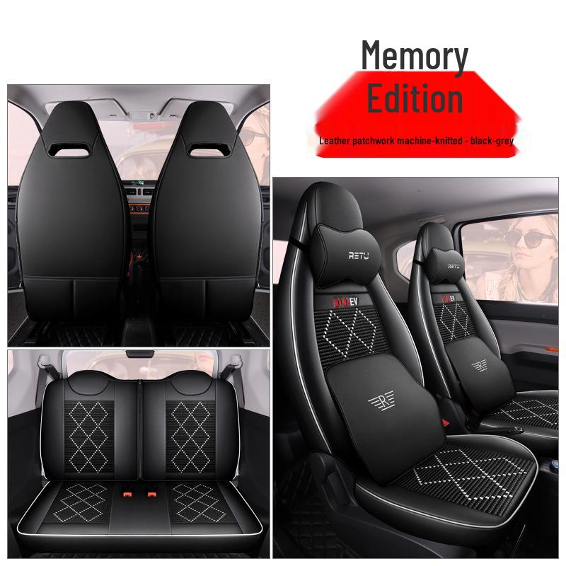 Custom Leather Car Seat Cover for Wuling MINIEV - Full Wrap, All-Season Pad