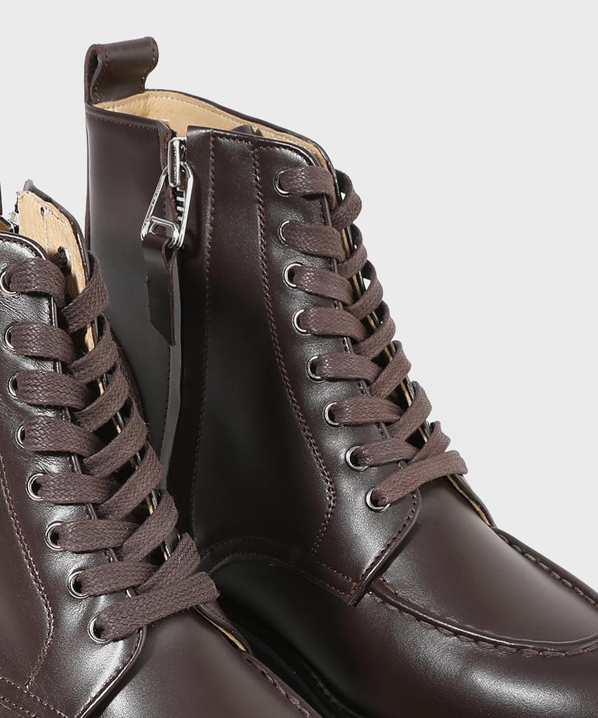 FIRENZE ATELIER [Vibram] Y-Tip Line Hidden Zipper Lace-Up Boots 7600 [Brown Fg]