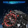 SANDA New Electronic Watch Waterproof Fashion Trend Black Technology Multifunctional Shockproof Men's Watch