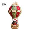 Cute Christmas Sewing Patterns DIY Hot Air Balloon Hanging Ornament Kit, 3D Handmade Fabric Craft Diy Kit for Holiday Season Project with Santa