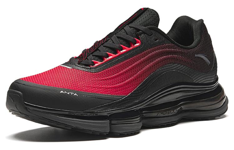 Men's Sneakers Anta Slip Resistant Abrasion Resistant Low top Running Shoes Men's Red
